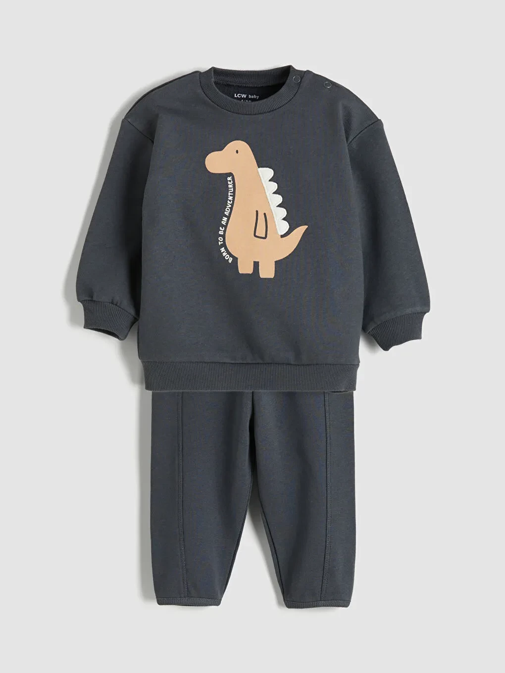 LCW baby Baby Boy Grey Tracksuit Set
