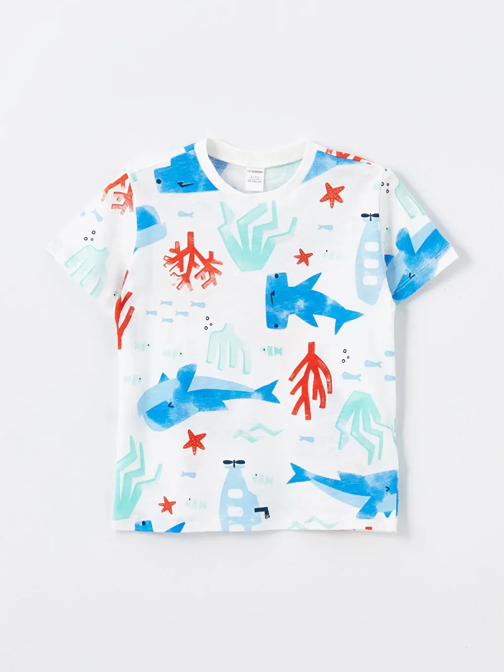 LCW Kids Crew Neck Short Sleeve Printed Baby Boys' T-shirt