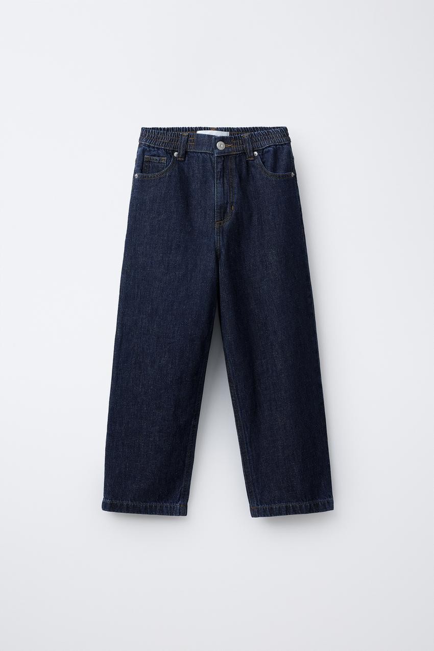 CONTRAST RELAXED BAGGY JEANS