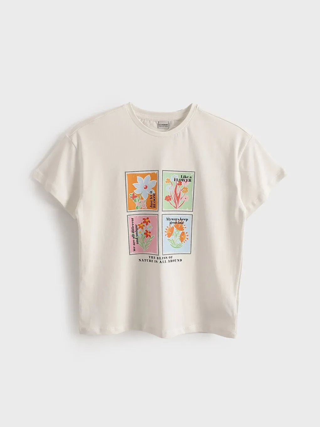 LCW Kids Crew Neck Printed Girls' T-shirt